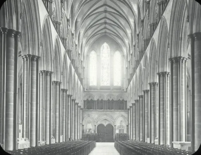 Framed Print : English Cathedrals - The Nave, Salisbury Framed Print : English Cathedrals - The Nave, Salisbury