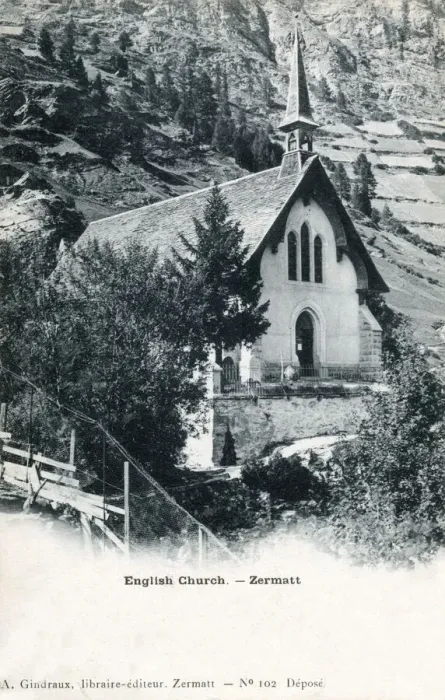 Framed Print : English Church - Zermatt, Valais Canton, Switzerland Framed Print : English Church - Zermatt, Valais Canton, Switzerland