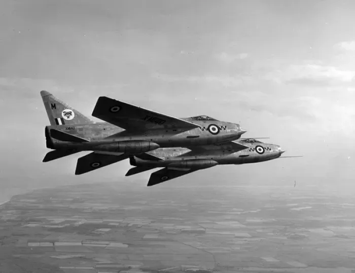 Framed Print : Two English Electric Lightning F1s XM140 and XM165 Framed Print : Two English Electric Lightning F1s XM140 and XM165