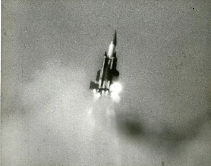 Framed Print : English Electric Thunderbird surface-to-air guided miss? Framed Print : English Electric Thunderbird surface-to-air guided miss?