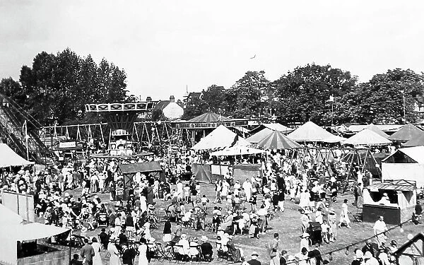 An English fair or carnival, probably 1930s