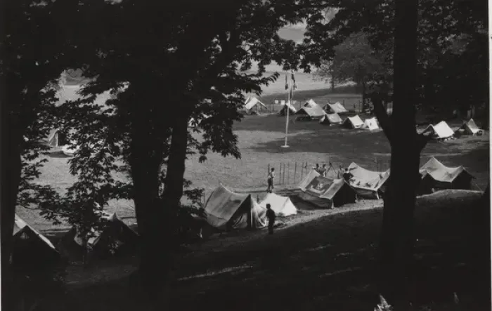Framed Print : English and French tents at camp, Lourdes, France Framed Print : English and French tents at camp, Lourdes, France