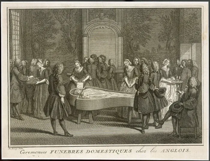 Framed Print : ENGLISH FUNERAL PICART Framed Print : ENGLISH FUNERAL PICART