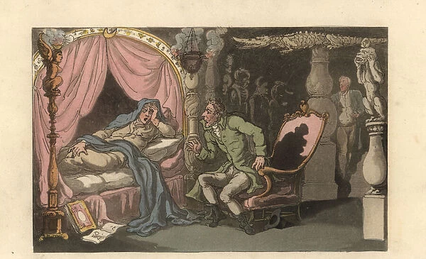 English gentleman consulting a somniloquist, 18th century