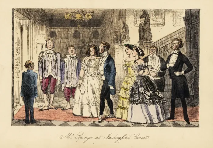 Framed Print : English gentleman and ladies announced before dinner Framed Print : English gentleman and ladies announced before dinner