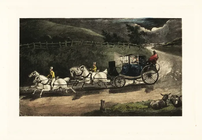 Framed Print : English gentleman losing a pile of banknotes out his carriage wi Framed Print : English gentleman losing a pile of banknotes out his carriage wi