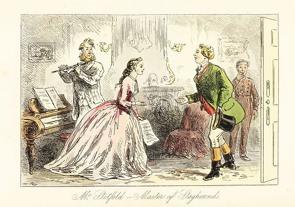 English gentleman being shown into a drawing room