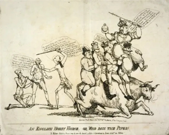 Framed Print : An English hobby horse, or, who pays the piper? Framed Print : An English hobby horse, or, who pays the piper?