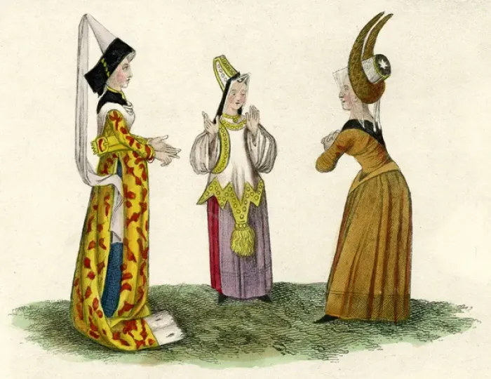 Framed Print : English ladies 15th Century Framed Print : English ladies 15th Century