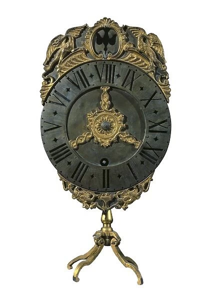 English lantern clock (18th c.). Baroque art
