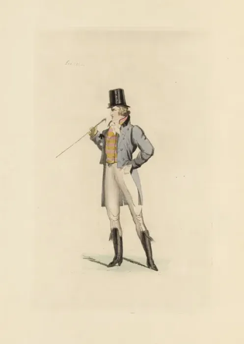 Framed Print : English man in the fashion of February 1803 Framed Print : English man in the fashion of February 1803