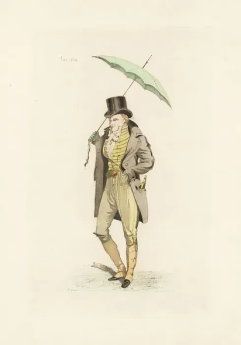 Framed Print : English man in the fashion of May 1802 Framed Print : English man in the fashion of May 1802
