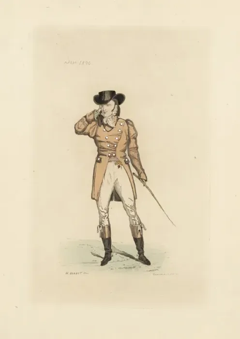 Framed Print : English man in the fashion of September 1806 Framed Print : English man in the fashion of September 1806