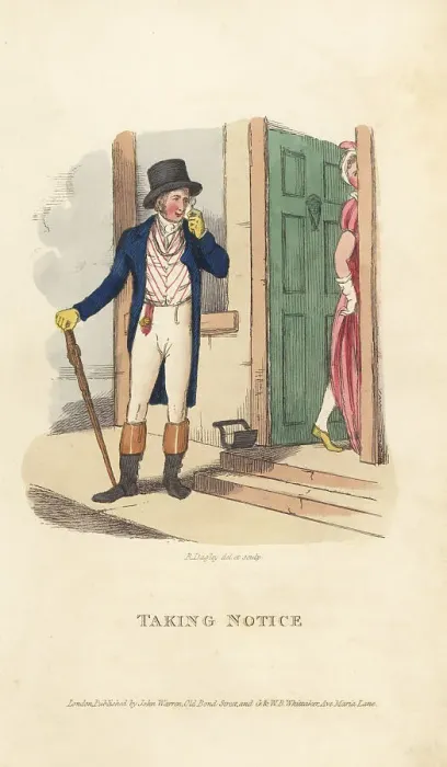 Framed Print : English Regency gentleman ogling a lady's ankle Framed Print : English Regency gentleman ogling a lady's ankle