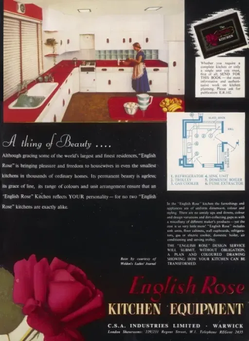 Framed Print : English Rose kitchen advertisement Framed Print : English Rose kitchen advertisement