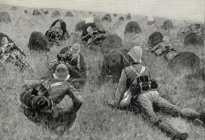 Framed Print : English soldiers fighting in Transvaal. Second Framed Print : English soldiers fighting in Transvaal. Second