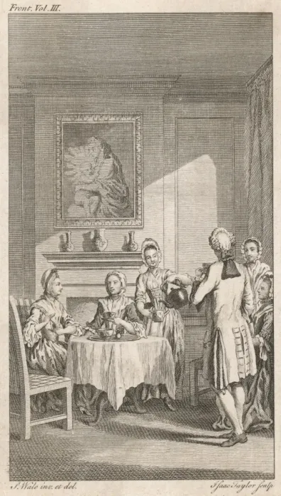 Framed Print : English Tea Party C1750 Framed Print : English Tea Party C1750
