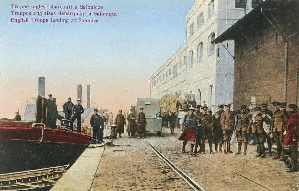 English Troops landing at Thessaloniki