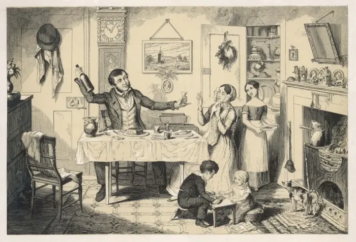 Framed Print : An English workman and his family -- Cruikshank Framed Print : An English workman and his family -- Cruikshank