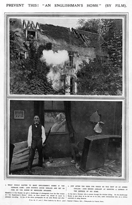Framed Print : An Englishmans Home filmed, WW1 Framed Print : An Englishmans Home filmed, WW1