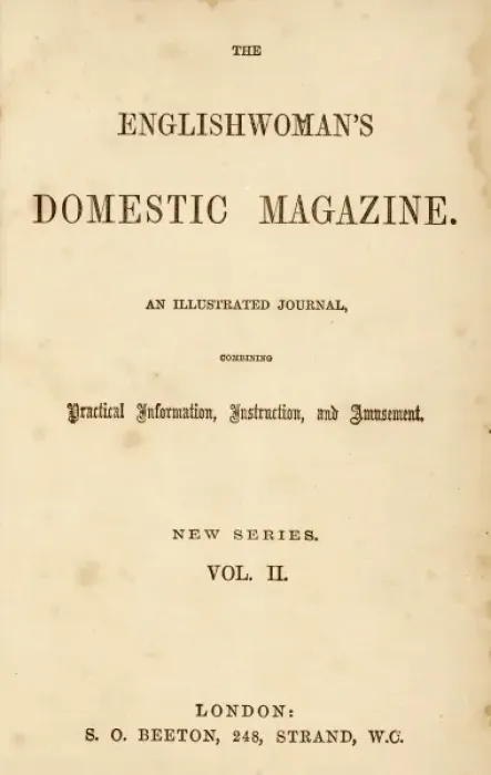 Framed Print : The Englishwomans Domestic Magazine 1860 Framed Print : The Englishwomans Domestic Magazine 1860