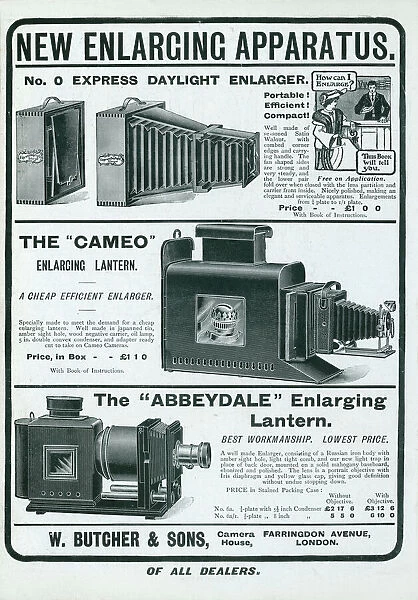 Enlarging lantern advertisement 1905