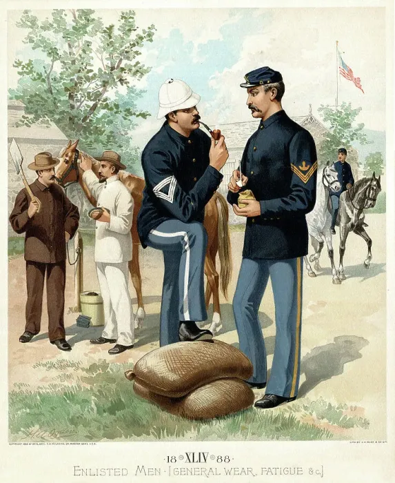 Framed Print : Enlisted Men, General Wear, Fatigue etc, 1888 Framed Print : Enlisted Men, General Wear, Fatigue etc, 1888