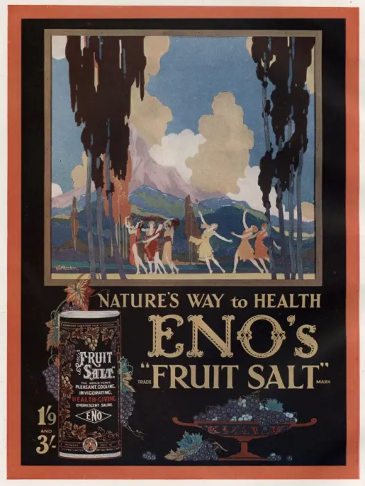 Framed Print : Enos Fruit Salt Advertisement Framed Print : Enos Fruit Salt Advertisement