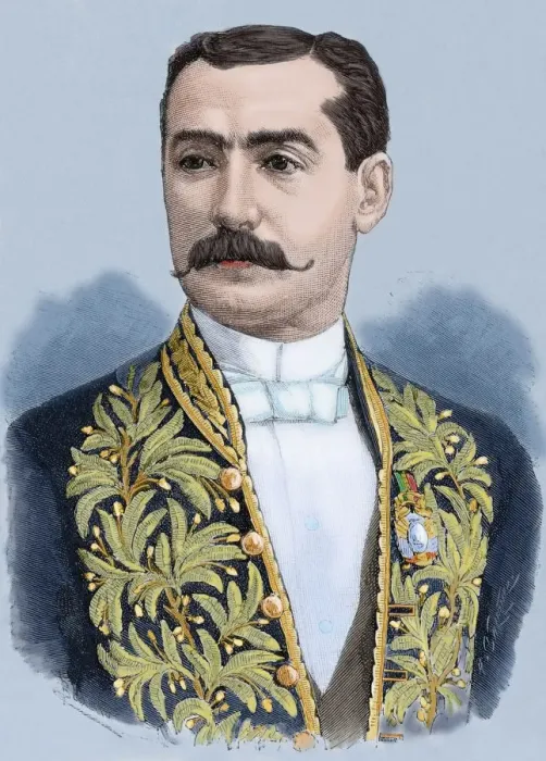 Framed Print : Enrique Borda (b. 1849). Colored engraving Framed Print : Enrique Borda (b. 1849). Colored engraving