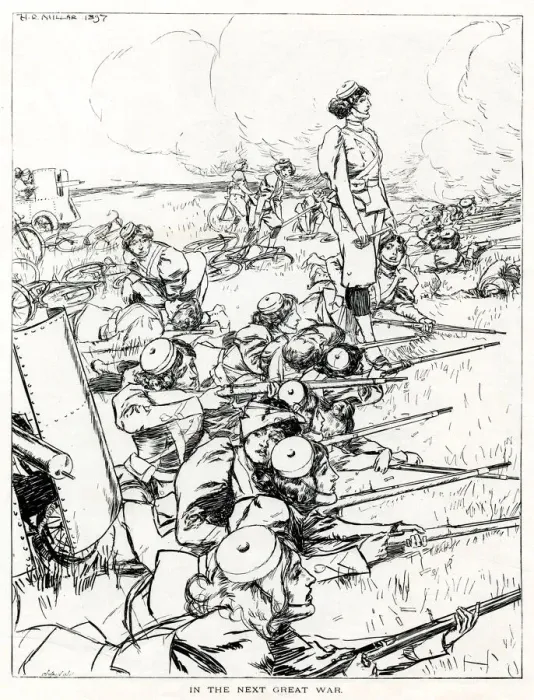 Framed Print : Entirely female army, September 1897 Framed Print : Entirely female army, September 1897