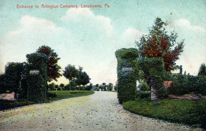 Framed Print : The Entrance to Arlington Cemetery, Lansdowne, Pennsylvania Framed Print : The Entrance to Arlington Cemetery, Lansdowne, Pennsylvania