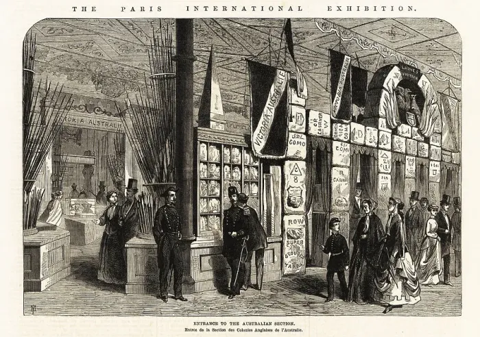 Framed Print : Entrance to the Australian Section, Paris Exposition, 1867 Framed Print : Entrance to the Australian Section, Paris Exposition, 1867
