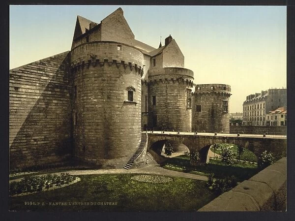 Entrance to castle, Nantes, France
