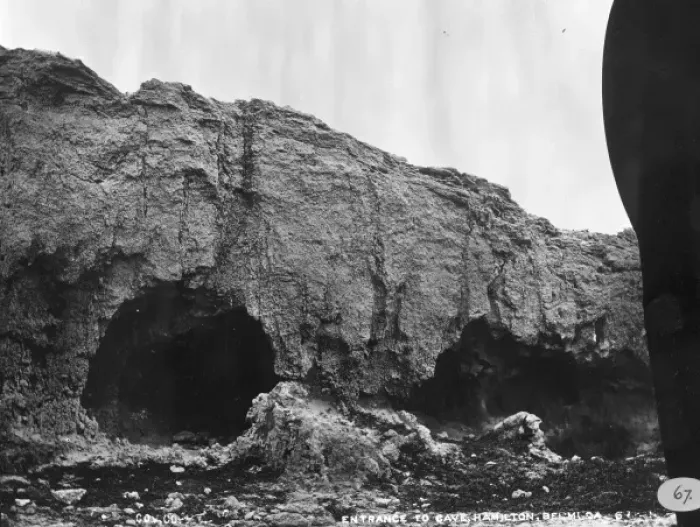 Framed Print : Entrance to a cave in Hamilton, Bermuda 1873 Framed Print : Entrance to a cave in Hamilton, Bermuda 1873