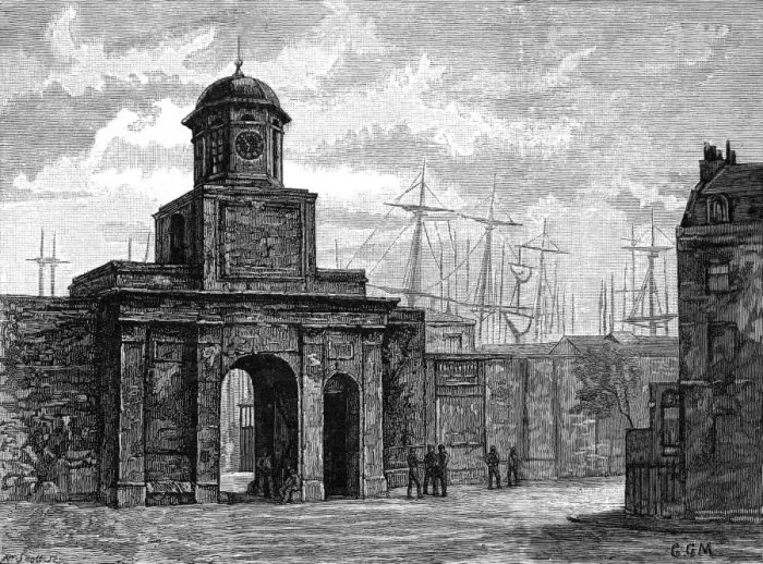 Framed Print : Entrance to the East India Docks, London Framed Print : Entrance to the East India Docks, London