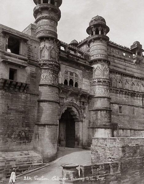 Entrance to The Fort, Gwalior, India, c. 1890