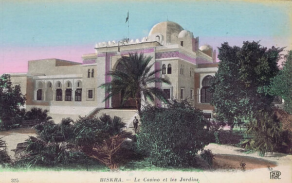 The entrance and gardens to the Casino at Biskra, Algeria