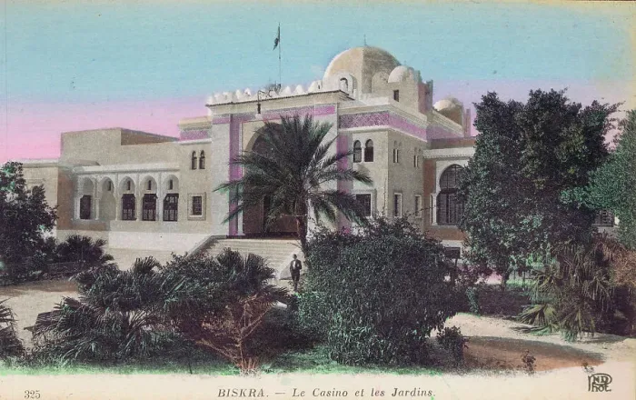 Framed Print : The entrance and gardens to the Casino at Biskra, Algeria Framed Print : The entrance and gardens to the Casino at Biskra, Algeria