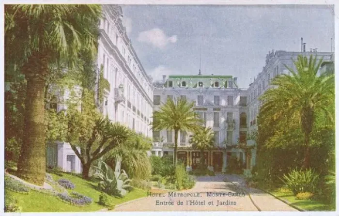 Framed Print : Entrance and gardens - Hotel Metropole, Monte Carlo Framed Print : Entrance and gardens - Hotel Metropole, Monte Carlo