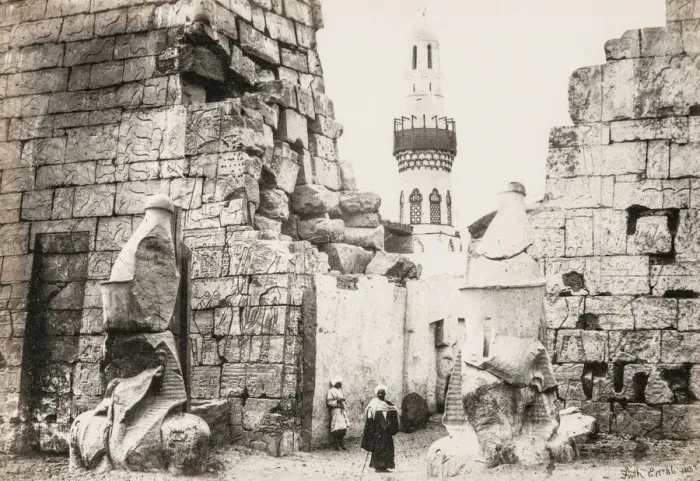 Framed Print : Entrance to the Great Temple, Luxor, Egypt, 1857 Framed Print : Entrance to the Great Temple, Luxor, Egypt, 1857