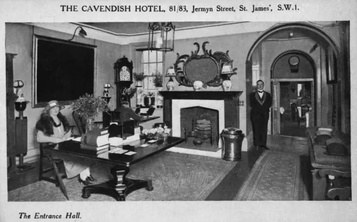Framed Print : The entrance hall of the Cavendish Hotel Framed Print : The entrance hall of the Cavendish Hotel