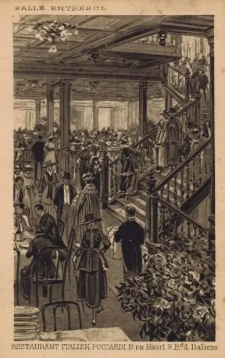 Framed Print : The Entrance Hall - Pocccardi Restaurant, Paris Framed Print : The Entrance Hall - Pocccardi Restaurant, Paris