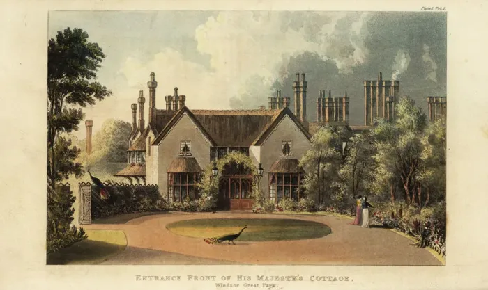 Framed Print : Front entrance to his majestys cottage, Windsor Framed Print : Front entrance to his majestys cottage, Windsor