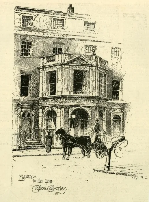 Framed Print : Entrance to the new Grafton Galleries, 1893 Framed Print : Entrance to the new Grafton Galleries, 1893