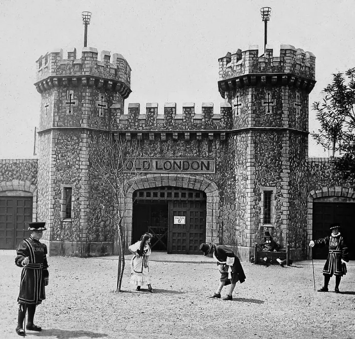 Framed Print : Entrance to Old London, The Franco-British Exhibition Framed Print : Entrance to Old London, The Franco-British Exhibition