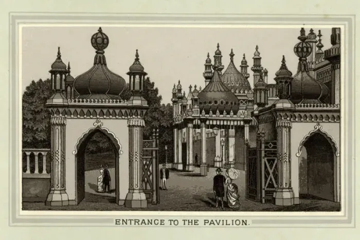 Framed Print : Entrance to the Pavilion, Brighton, Sussex Framed Print : Entrance to the Pavilion, Brighton, Sussex