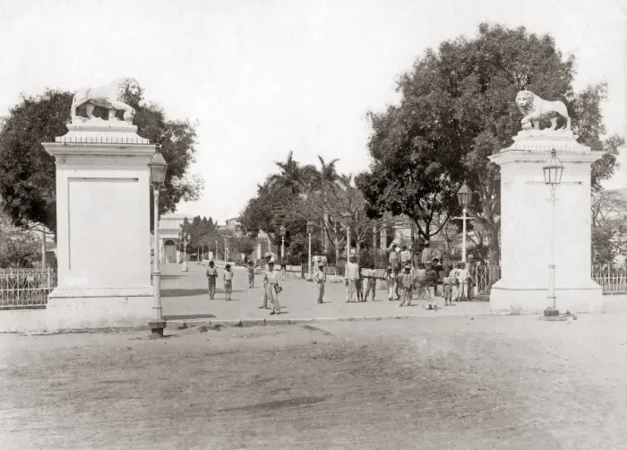 Framed Print : Entrance to the Plaza, probably Cienfuegos, Cuba, circa 1900 Framed Print : Entrance to the Plaza, probably Cienfuegos, Cuba, circa 1900