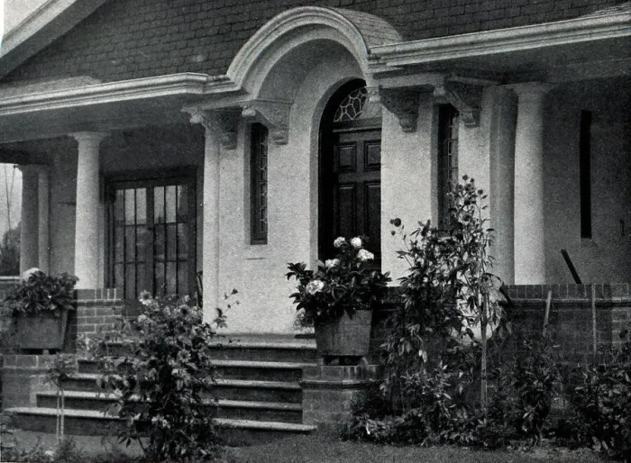 Framed Print : Entrance Porch, Berylune, Leura Framed Print : Entrance Porch, Berylune, Leura