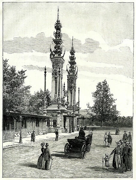 Entrance on the Quai D'Orsay, Paris Exhibition of 1889
