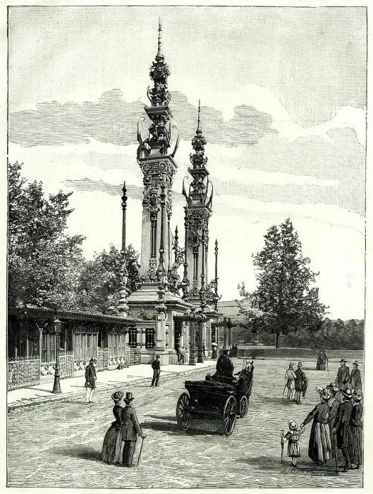 Framed Print : Entrance on the Quai D'Orsay, Paris Exhibition of 1889 Framed Print : Entrance on the Quai D'Orsay, Paris Exhibition of 1889